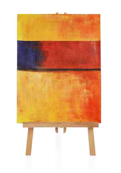 orange rotes Acrylgemälde